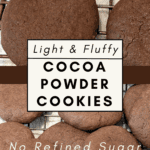Light & Fluffy Cocoa Powder Cookies No Refined Sugar