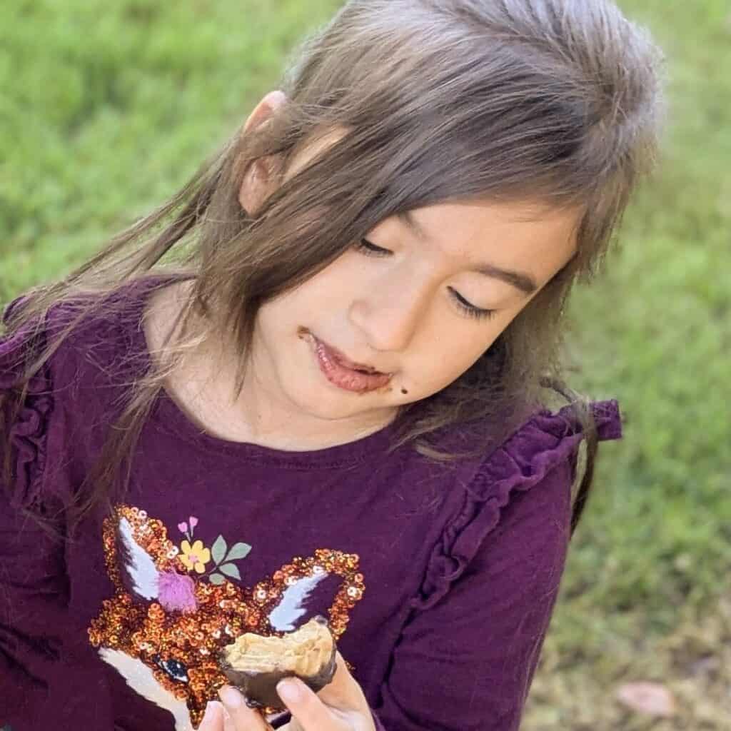 Image of child eating treat