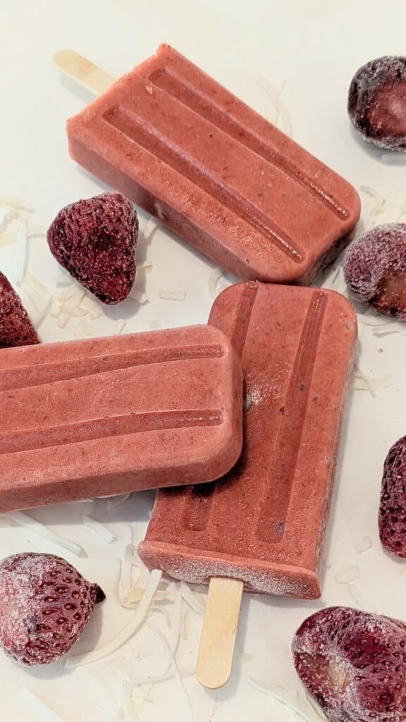 Image of Strawberry Popsicles
