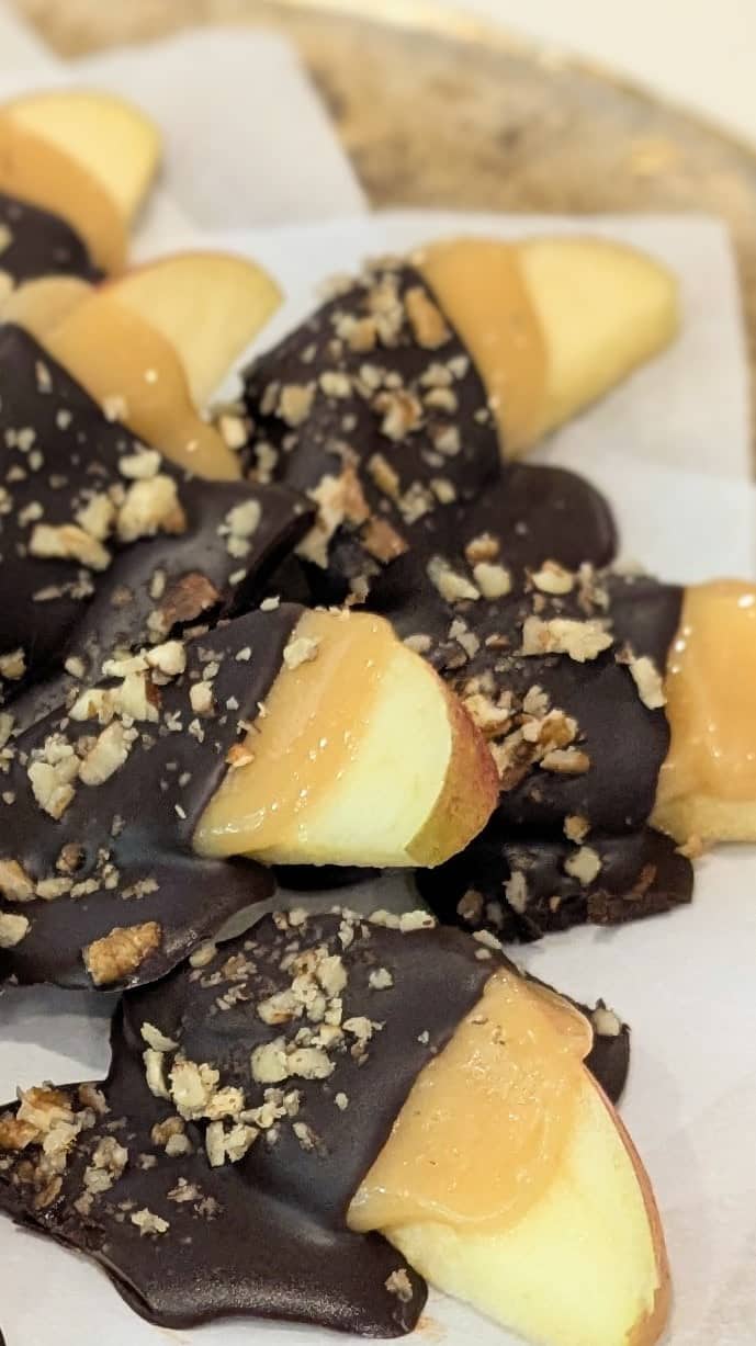 Image of Chocolate Covered Caramel Apple Slices