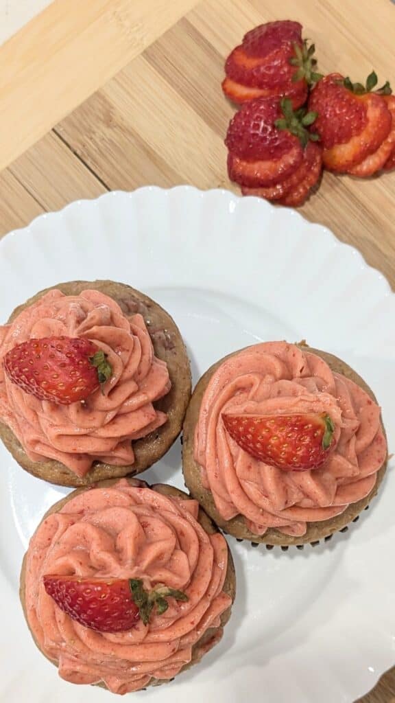 Image of Healthy Strawberry Cupcakes