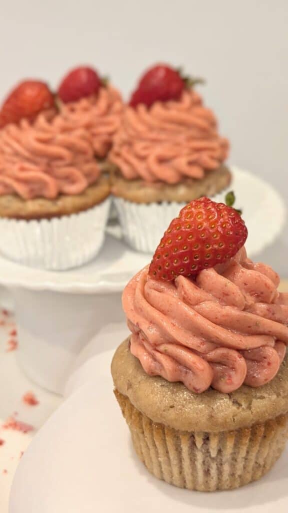 Image of Healthy Strawberry Cupcakes