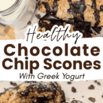 Healthy Chocolate Chip Scones with Greek Yogurt