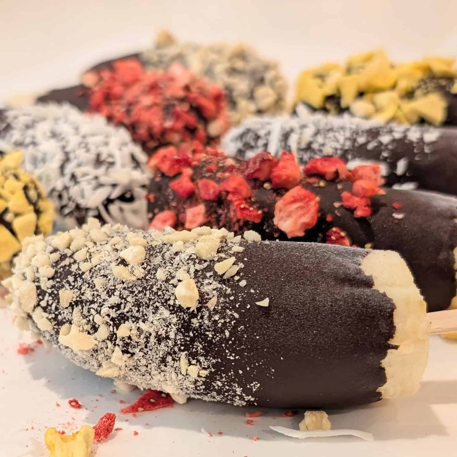 Chocolate Covered Frozen Bananas