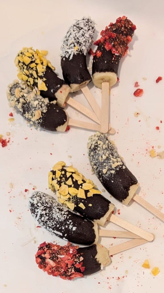Frozen Chocolate Dipped Bananas