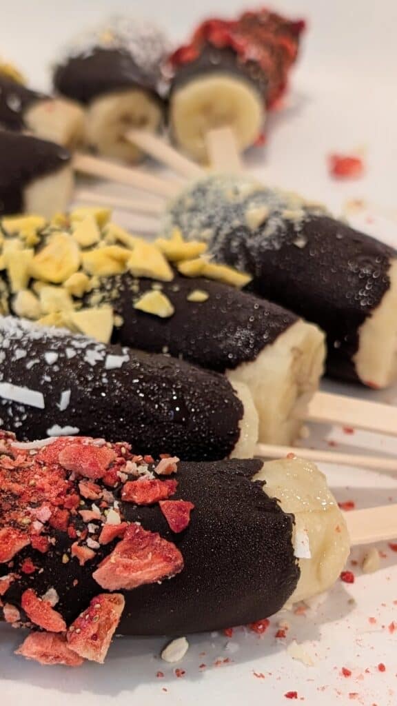 Frozen Chocolate Dipped Bananas