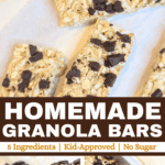 Homemade Granola Bars - 5 Ingredients, Kid-Approved, No Sugar