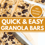 Quick & Easy Granola Bars - No Refined Sugar