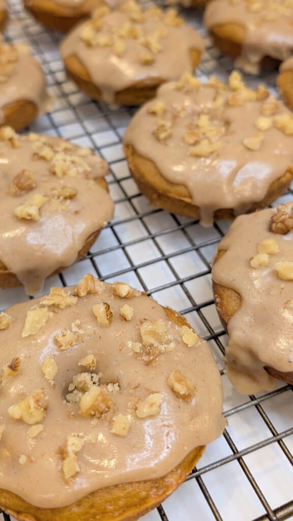 Pumpkin Donuts With Maple Glaze